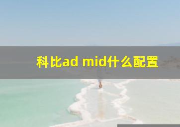 科比ad mid什么配置